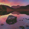 Lake District Langdale Pikes At Sunset Diamond Painting