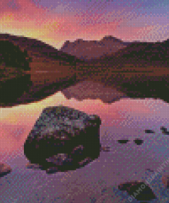 Lake District Langdale Pikes At Sunset Diamond Painting