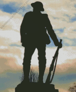 Lest We Forget Soldier Silhouette Diamond Painting