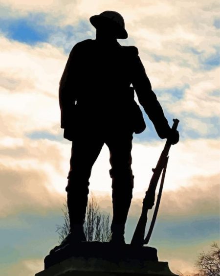 Lest We Forget Soldier Silhouette Diamond Painting
