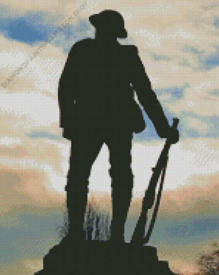 Lest We Forget Soldier Silhouette Diamond Painting