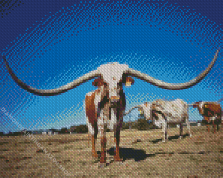 Long Horn Bull Diamond Painting