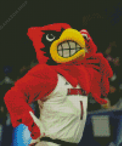 Louisville Cardinals Basketball Mascot Diamond Painting