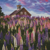 Lupines Flowers Field Diamond Painting