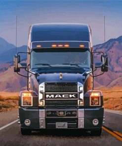 Mack Truck On Road Diamond Painting