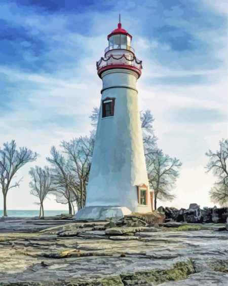 Marblehead Lighthouse Ohio Diamond Painting