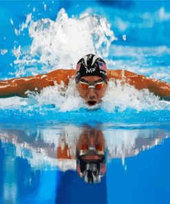 Michael Phelps Swimming Diamond Painting