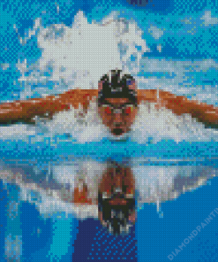 Michael Phelps Swimming Diamond Painting