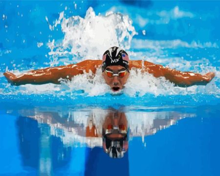 Michael Phelps Swimming Diamond Painting