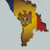 Moldova Flag Poster Diamond Painting