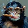 Monkey Smoking Cigar Diamond Painting