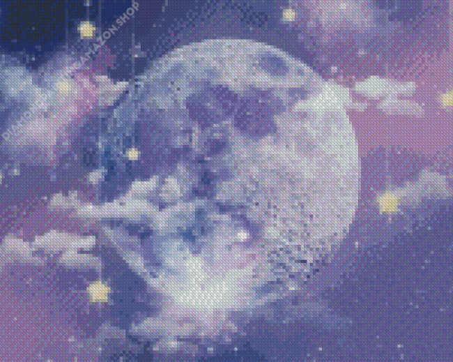 Moon And Stars Diamond Painting