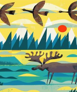 Moose And Goose Diamond Painting