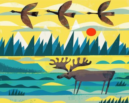 Moose And Goose Diamond Painting