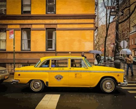 New York Yellow Taxi Cab Diamond Painting