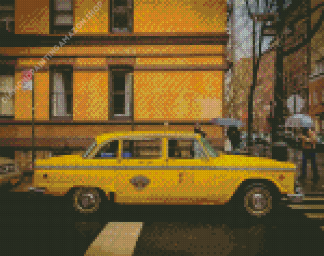 New York Yellow Taxi Cab Diamond Painting