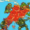 Ninja Turtles Eating Pizza Diamond Painting