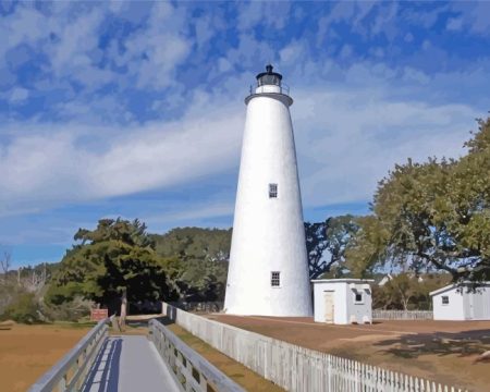 Ocracoke Lighthouse Diamond Painting