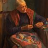 Old Woman Knitting Diamond Painting