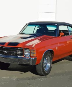 Orange 1971 Chevelle Diamond Painting