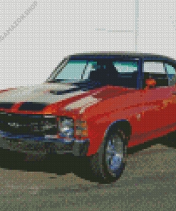 Orange 1971 Chevelle Diamond Painting