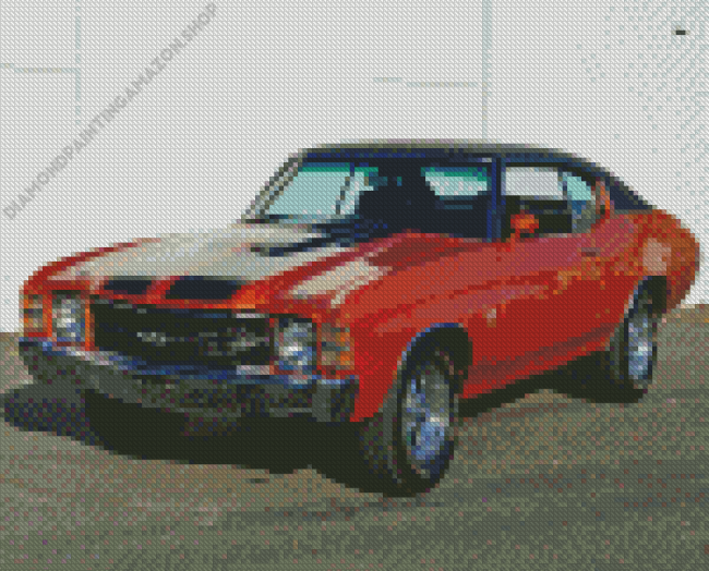 Orange 1971 Chevelle Diamond Painting