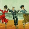 People Dancing On Beach Diamond Painting