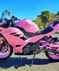 Pink Motorcycle Diamond Painting