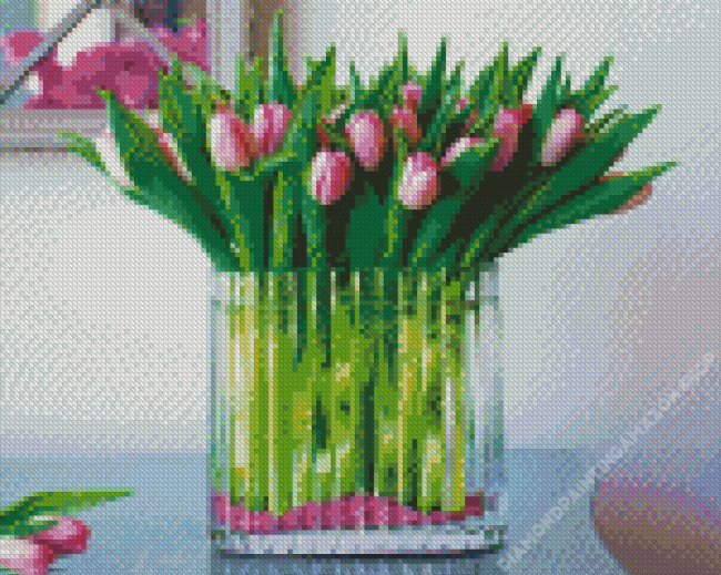 Pink Tulips Diamond Painting