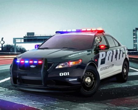 Police Car Diamond Painting