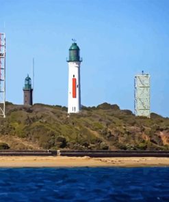 Queenscliff White Lighthouse Diamond Painting