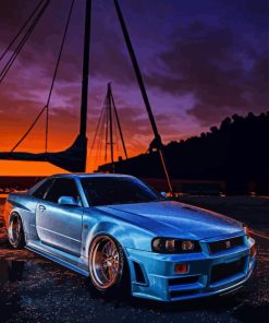 R34 Skyline Gtr Diamond Painting