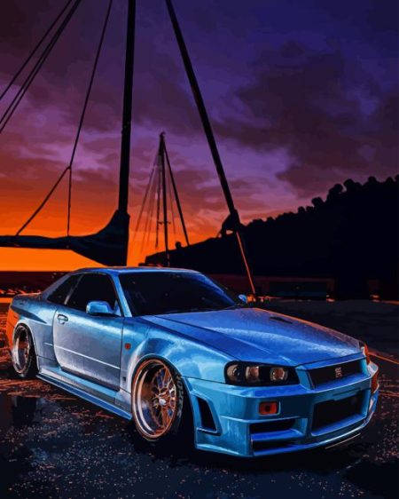 R34 Skyline Gtr Diamond Painting