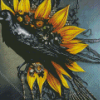 Raven Sunflower Diamond Painting