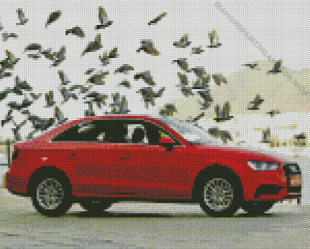 Red Audi A3 Diamond Painting