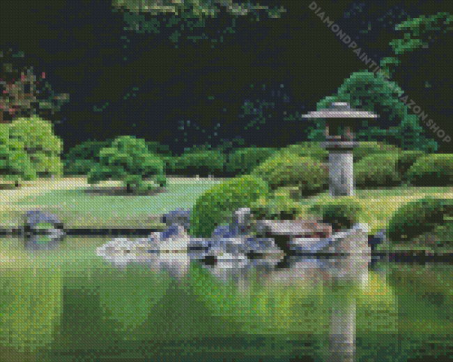 Rikugien Gardens Diamond Painting