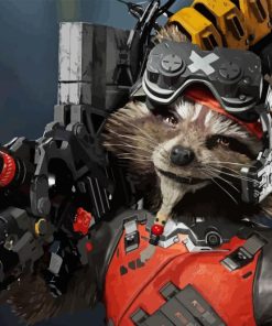 Rocket Raccoon Diamond Painting