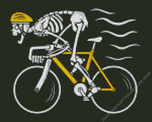 Skull On Bike Diamond Painting