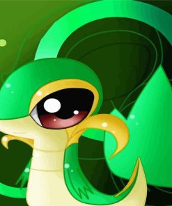 Snivy From Pokemon Diamond Painting