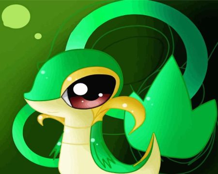 Snivy From Pokemon Diamond Painting