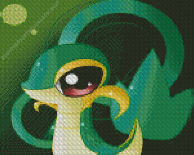 Snivy From Pokemon Diamond Painting