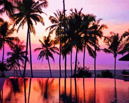 Sunset At Kerala Diamond Painting