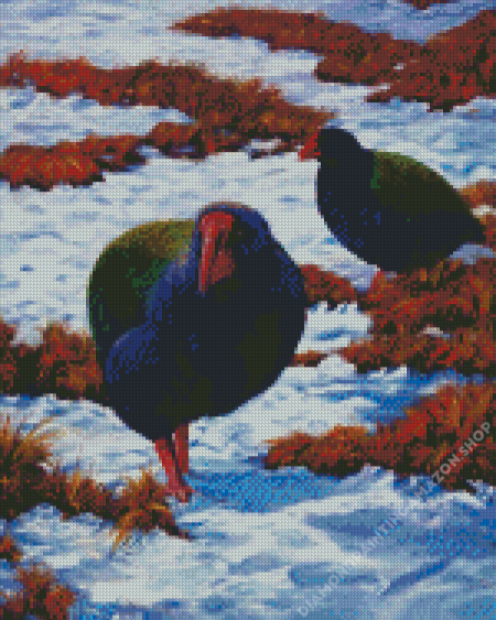 Takahe Birds Diamond Painting