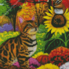 Tiger Cat And Squirrel Diamond Painting