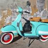 Turquoise Vespa Diamond Painting