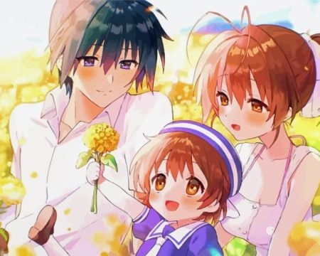 Ushio Okazaki Family Diamond Painting