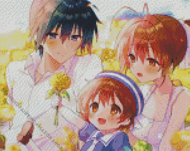 Ushio Okazaki Family Diamond Painting