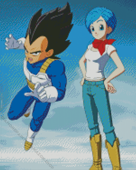 Vegeta And Bulma Diamond Painting