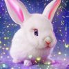 White Baby Bunny Diamond Painting