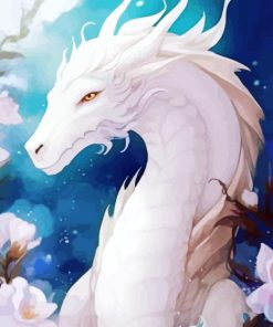 White Dragon Diamond Painting